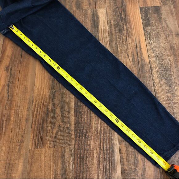 Lee VTG 80s Relaxed Tapered Ankle Pleated Jean Deadstock Size 10 Dark Blue - Picture 12 of 15